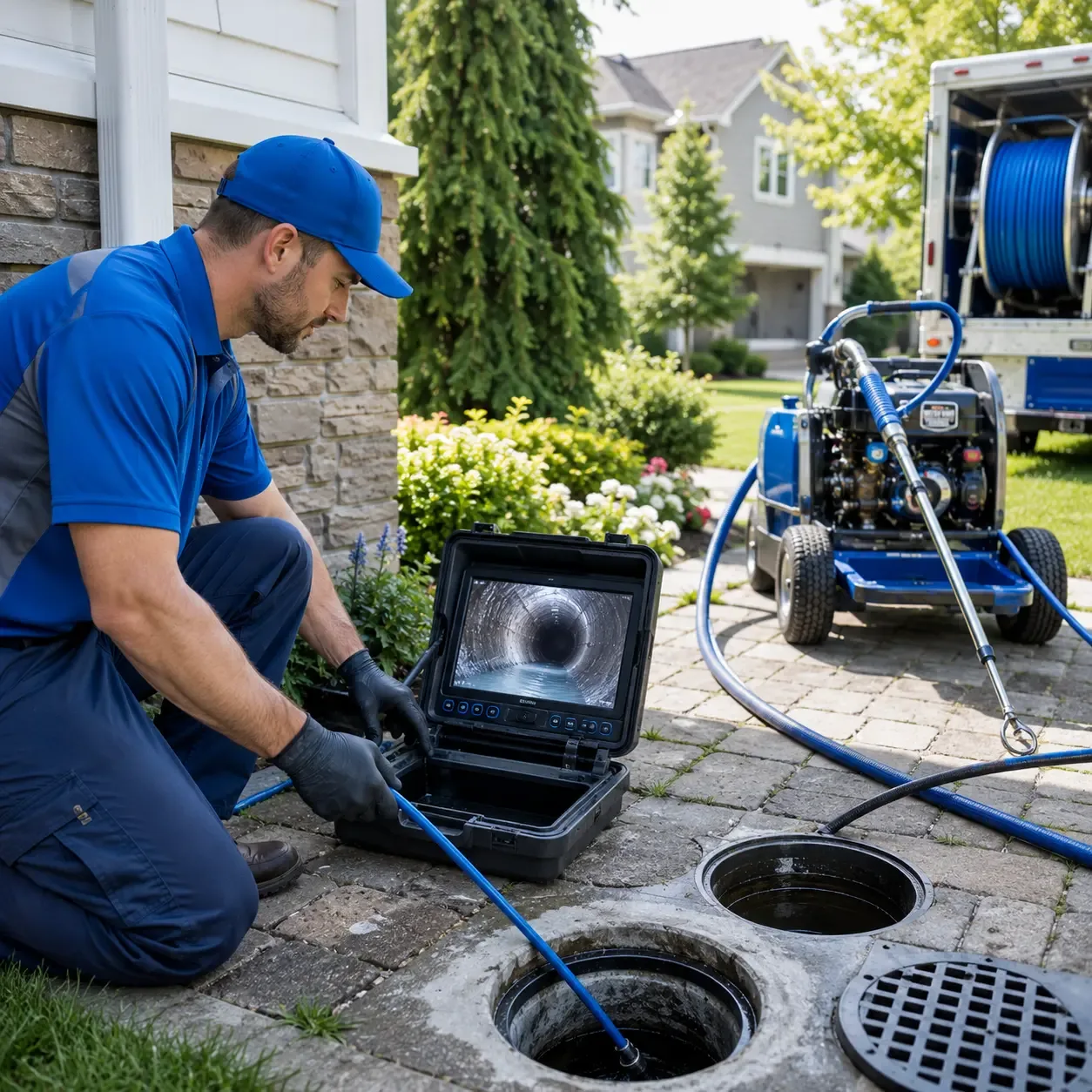 Outdoor drain cleaning professionals serving Portland, CT